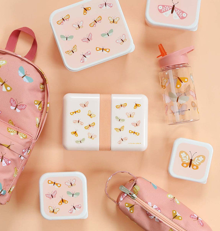 A Little Lovely Company Drink Bottle - Butterflies - Laadlee