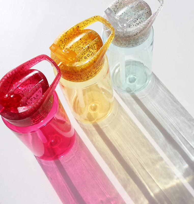 A Little Lovely Company Drink Bottle - Glitter - Gold - Laadlee