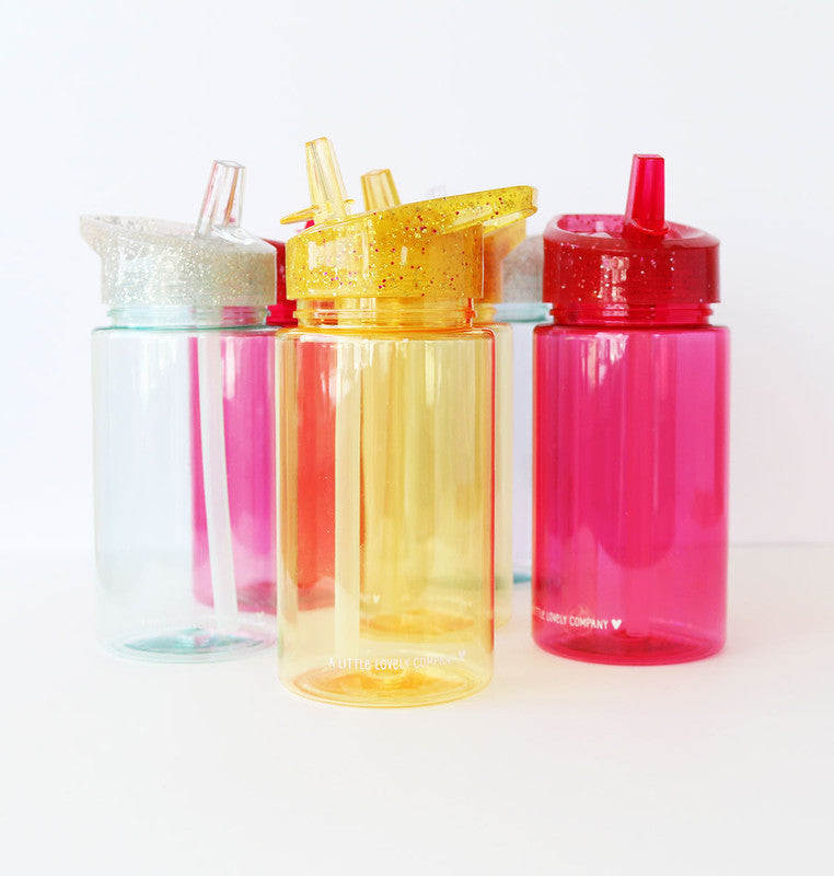 A Little Lovely Company Drink Bottle - Glitter - Gold - Laadlee