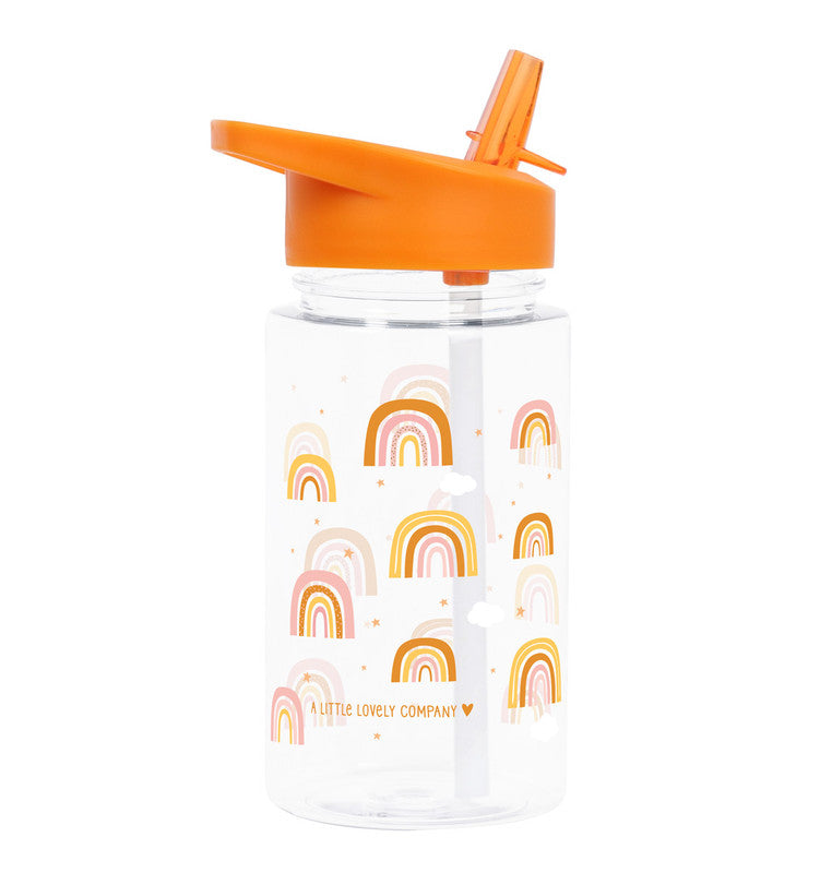 A Little Lovely Company Drink Bottle - Rainbows - Laadlee