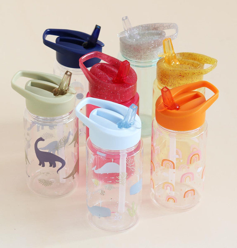 A Little Lovely Company Drink Bottle - Rainbows - Laadlee