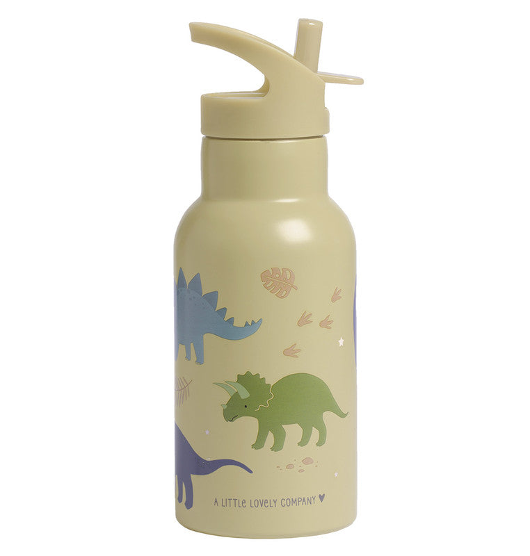A Little Lovely Company Stainless Steel Water Bottle - 350ml - Dinosaurs - Laadlee