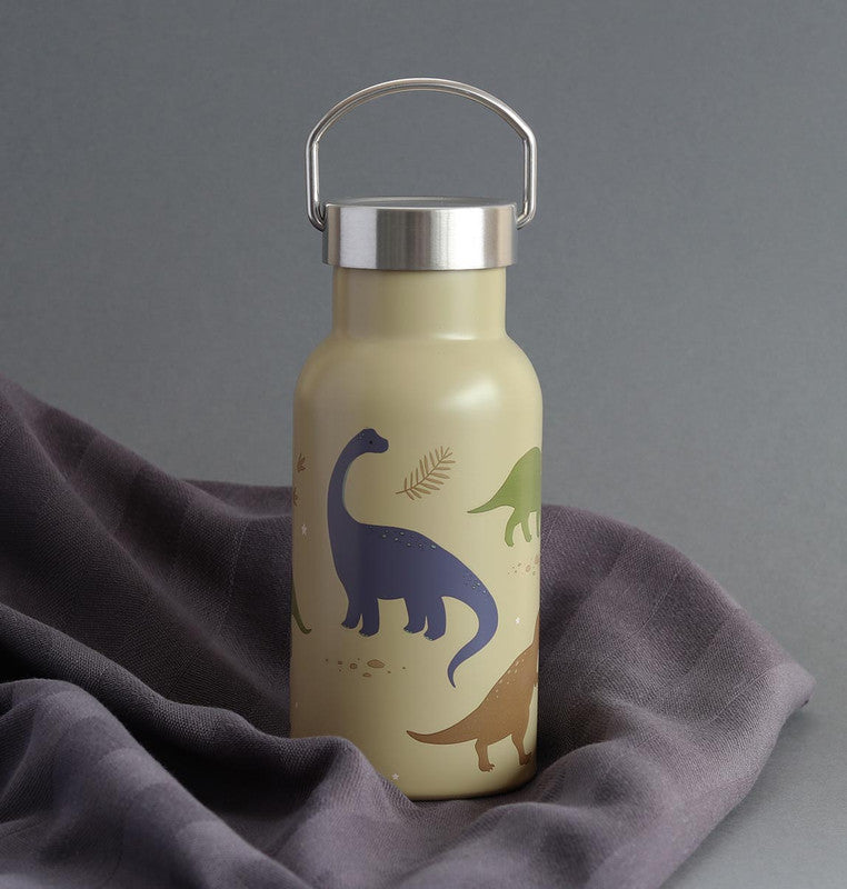 A Little Lovely Company Stainless Steel Water Bottle - 350ml - Dinosaurs - Laadlee