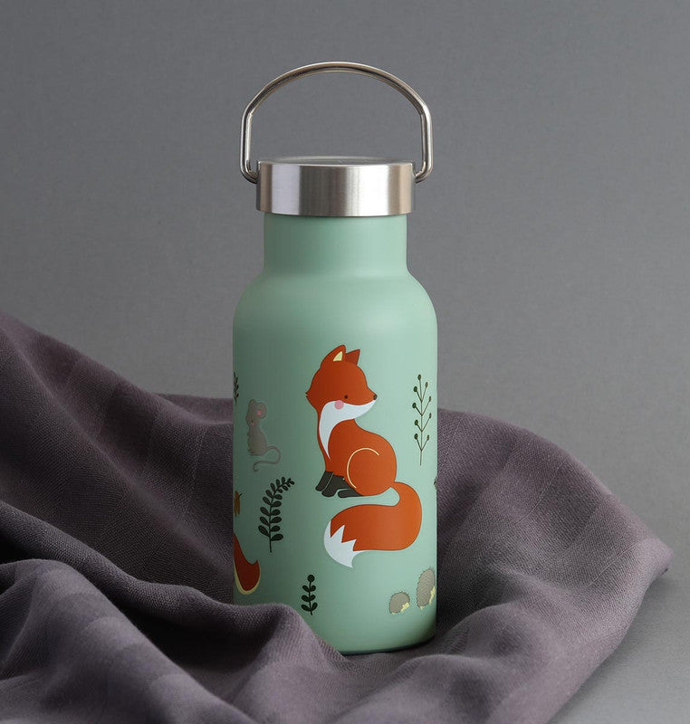 A Little Lovely Company Stainless Steel Water Bottle - 350ml - Forest friends - Laadlee