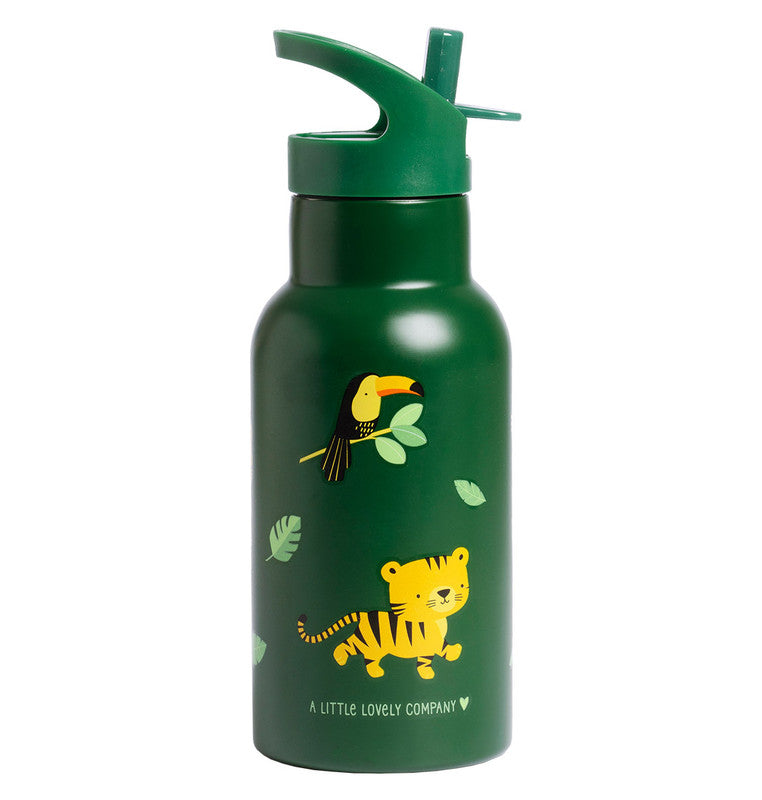 A Little Lovely Company Stainless Steel Water Bottle - 350ml - Jungle Tiger - Laadlee