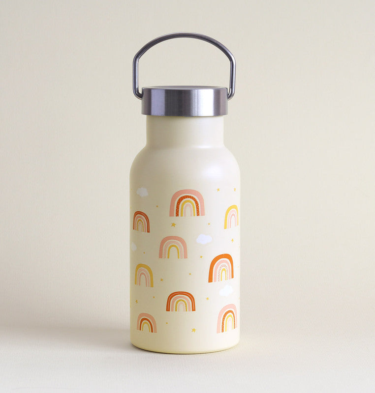 A Little Lovely Company Stainless Steel Water Bottle - 350ml - Rainbows - Laadlee