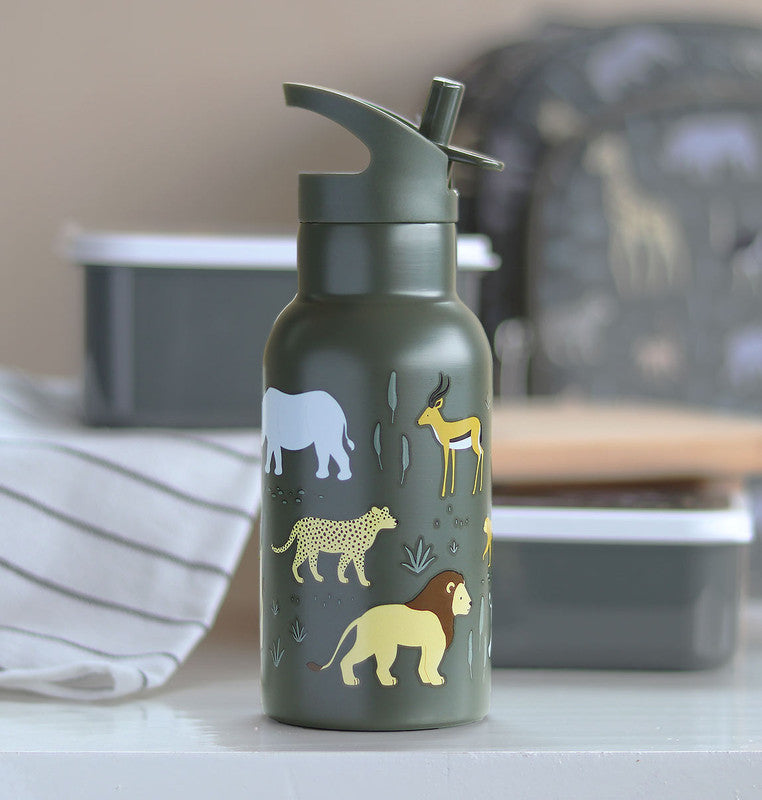 A Little Lovely Company Stainless Steel Water Bottle - 350ml - Savanna - Laadlee
