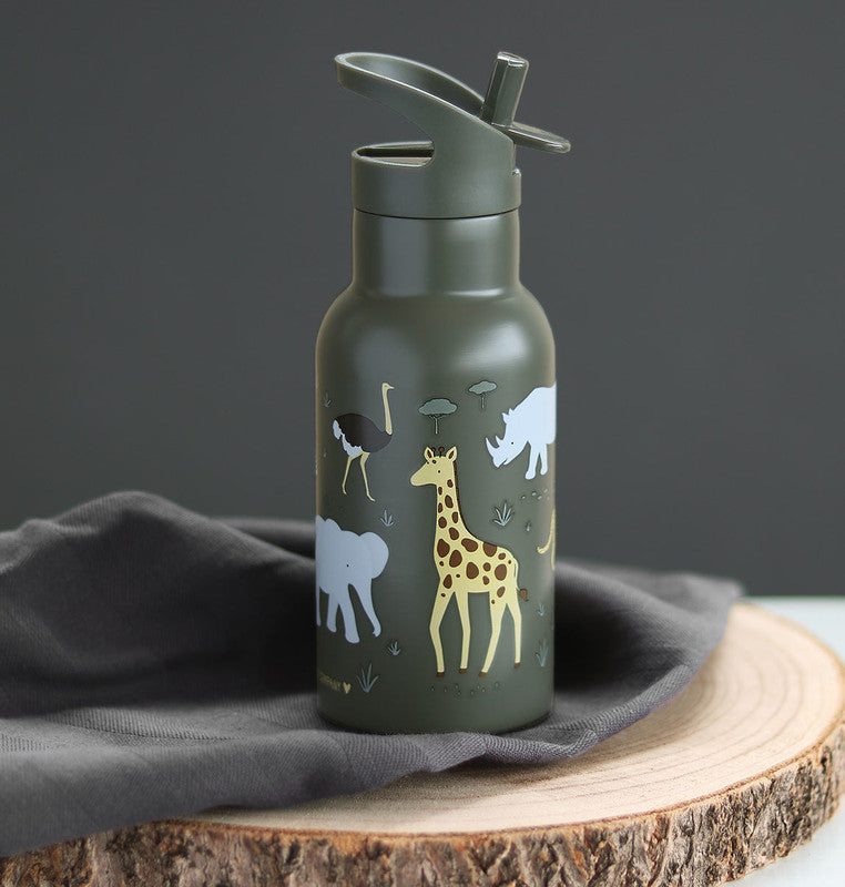 A Little Lovely Company Stainless Steel Water Bottle - 350ml - Savanna - Laadlee
