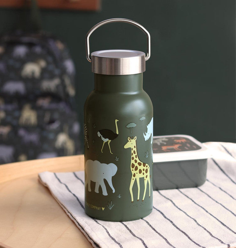 A Little Lovely Company Stainless Steel Water Bottle - 350ml - Savanna - Laadlee