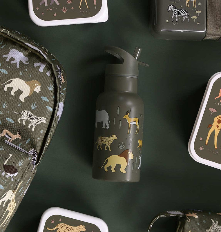 A Little Lovely Company Stainless Steel Water Bottle - 350ml - Savanna - Laadlee