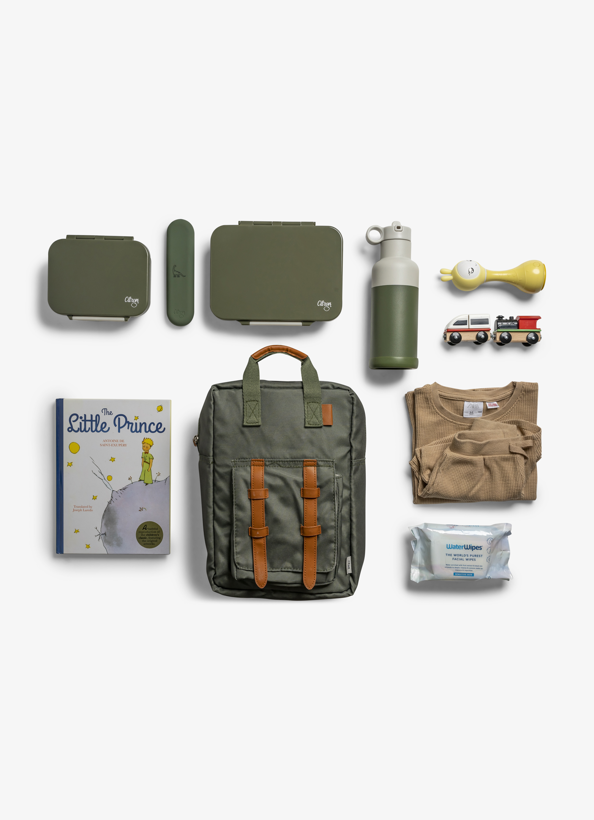 Citron Kids Backpack - Olive Green - Laadlee