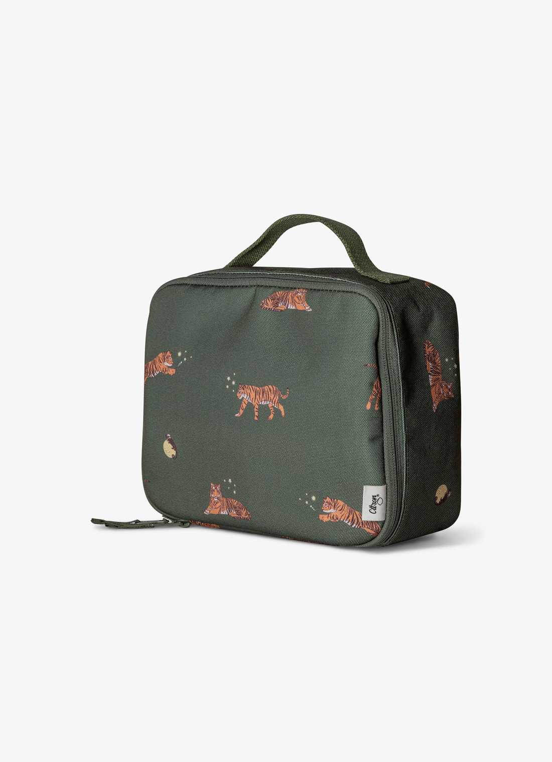 Citron Insulated Square Lunchbag - Tiger - Laadlee