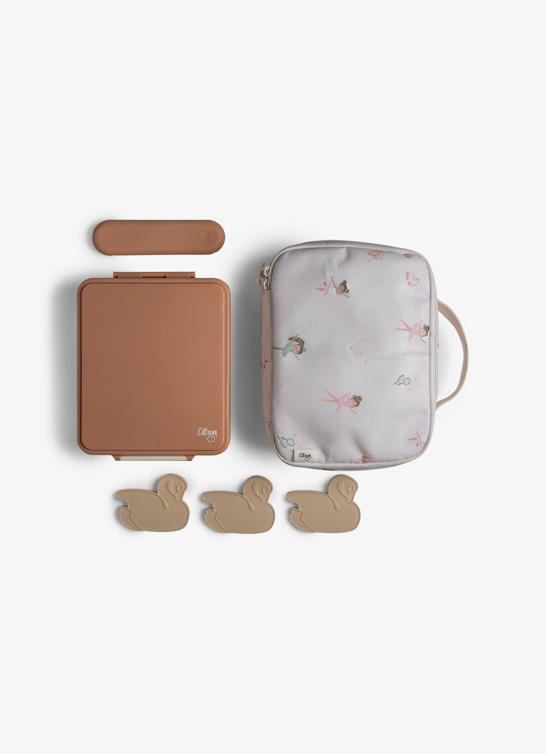 Citron Insulated Square Lunchbag - Ballerina - Laadlee