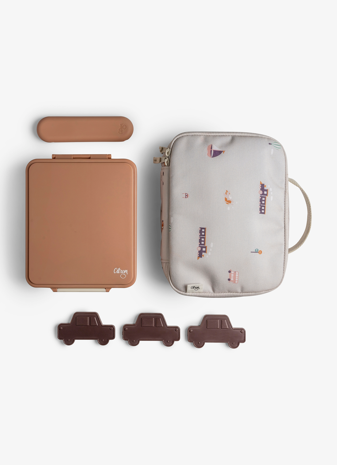 Citron Insulated Square Lunchbag - Vehicles - Laadlee