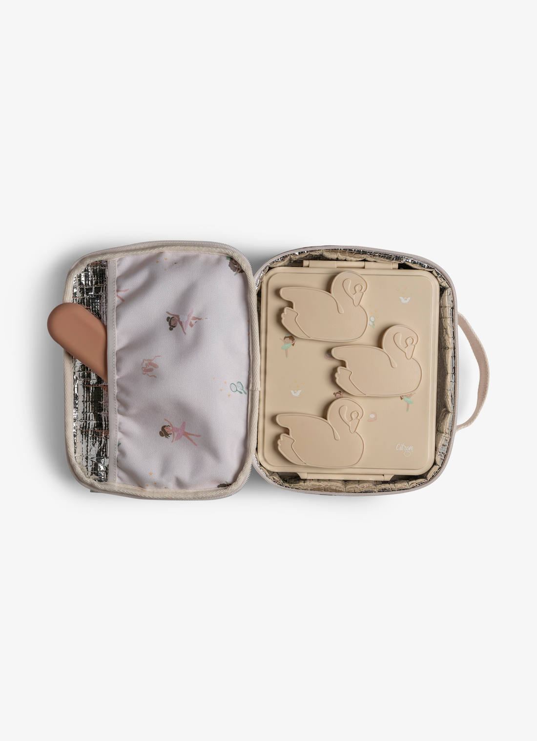 Citron Insulated Square Lunchbag - Ballerina - Laadlee