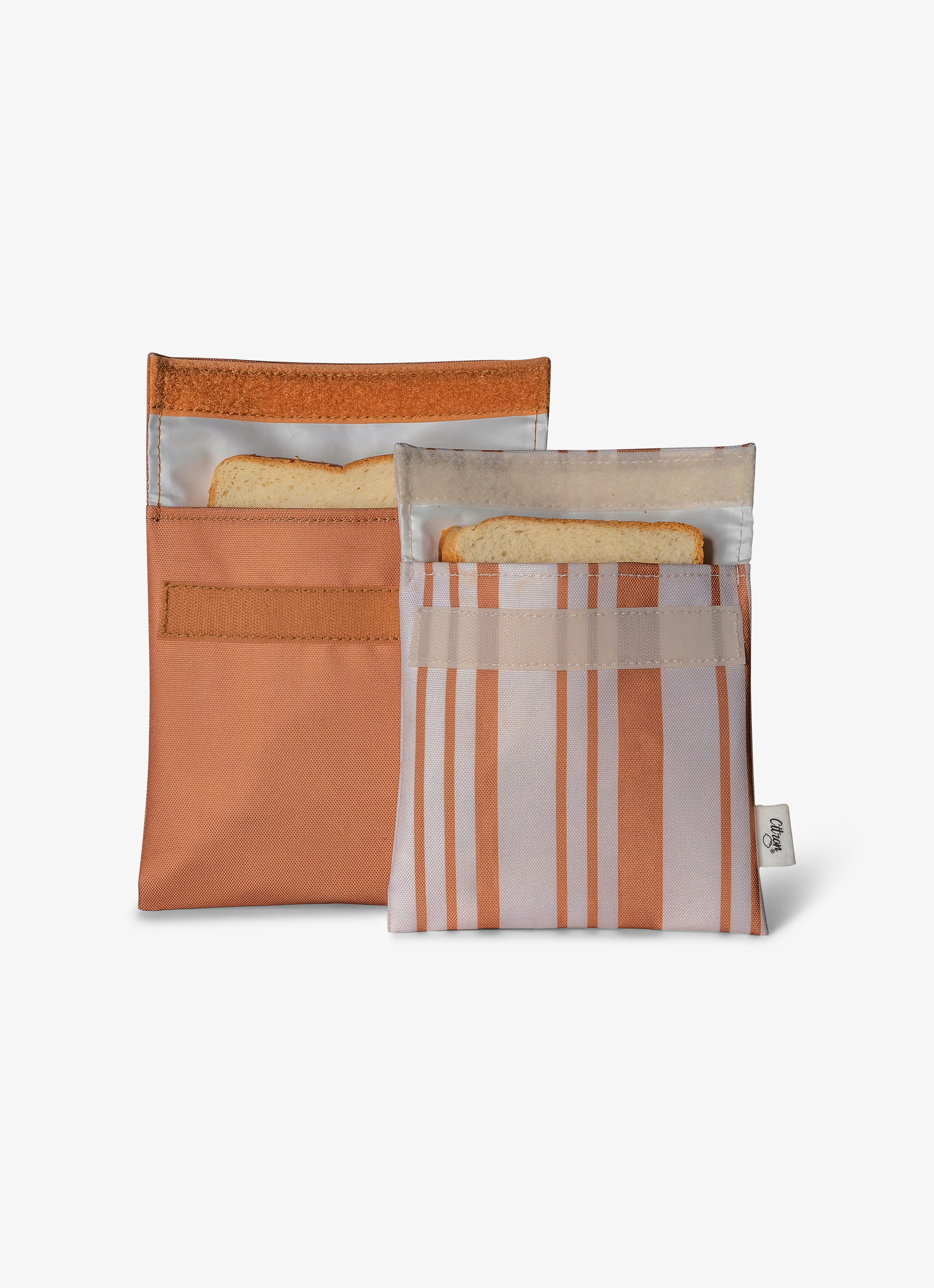 Citron Reusable Sandwich Bag Set of 2 - Caramel - Laadlee