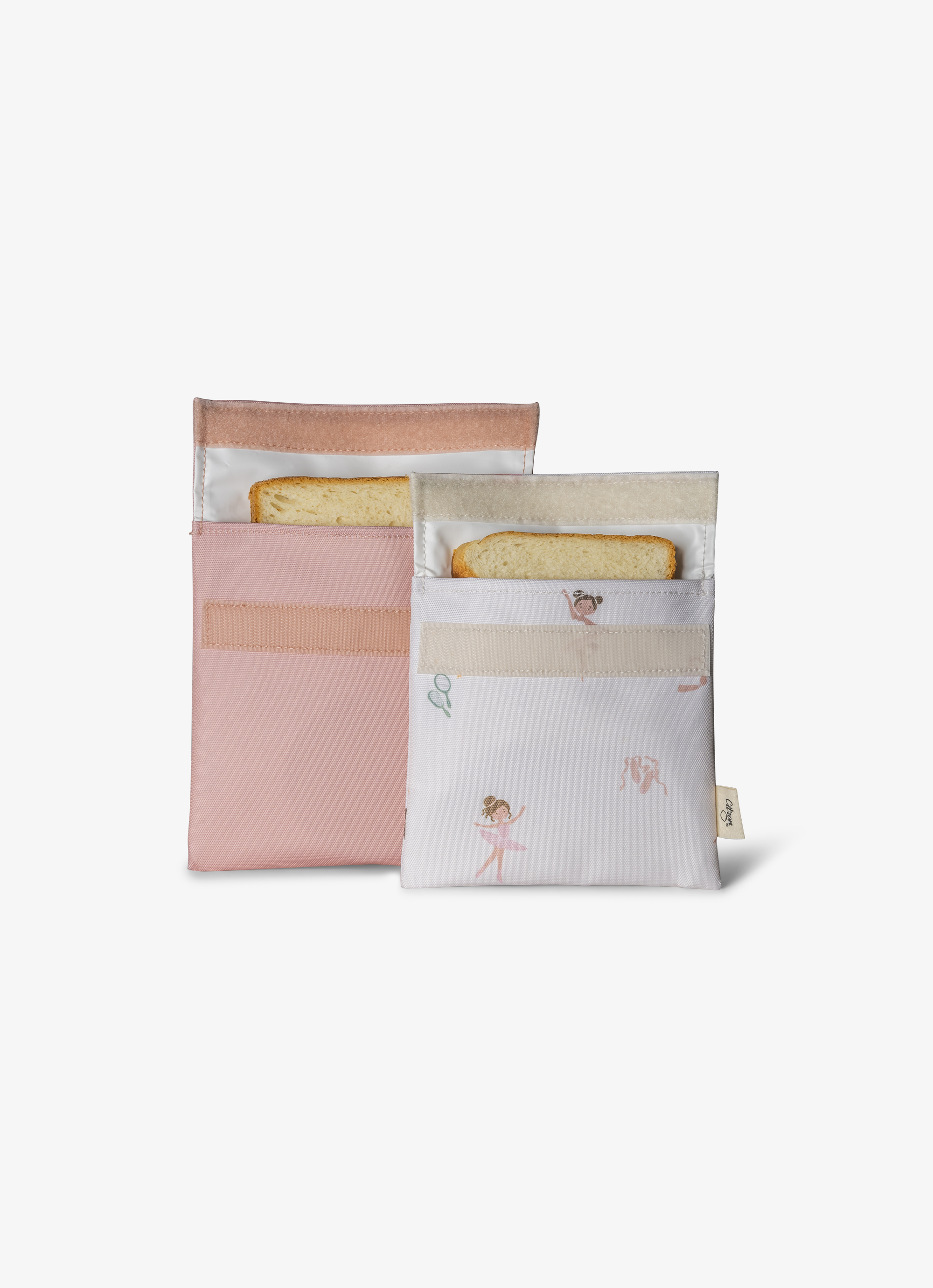 Citron Reusable Sandwich Bag Set of 2 - Vehicles/Plum - Laadlee