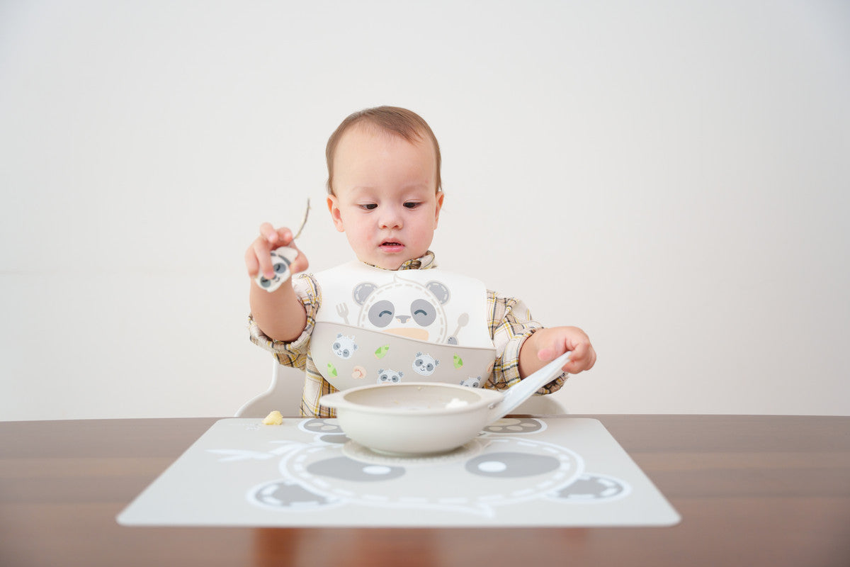 Marcus & Marcus - Palm Grasp Spoon & Fork Set- Pebble - Laadlee