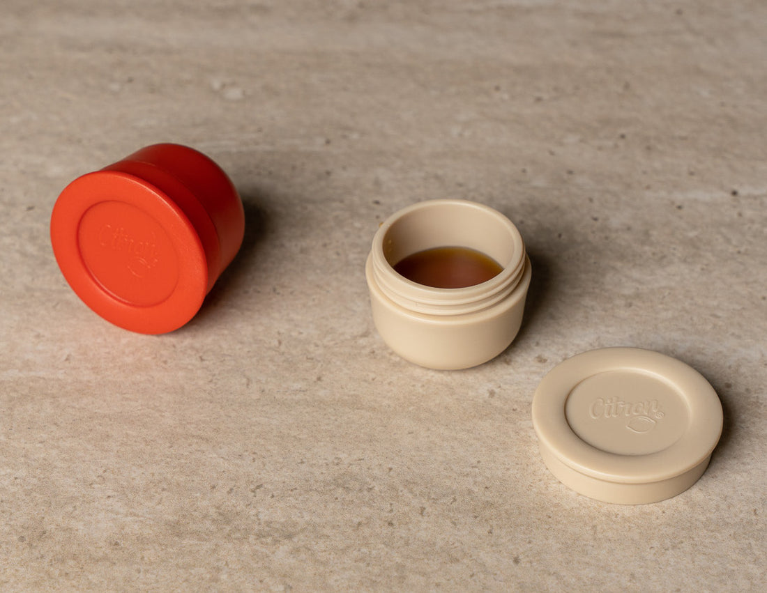 Citron Mini Sauce Containers - Brick/Beige - Laadlee