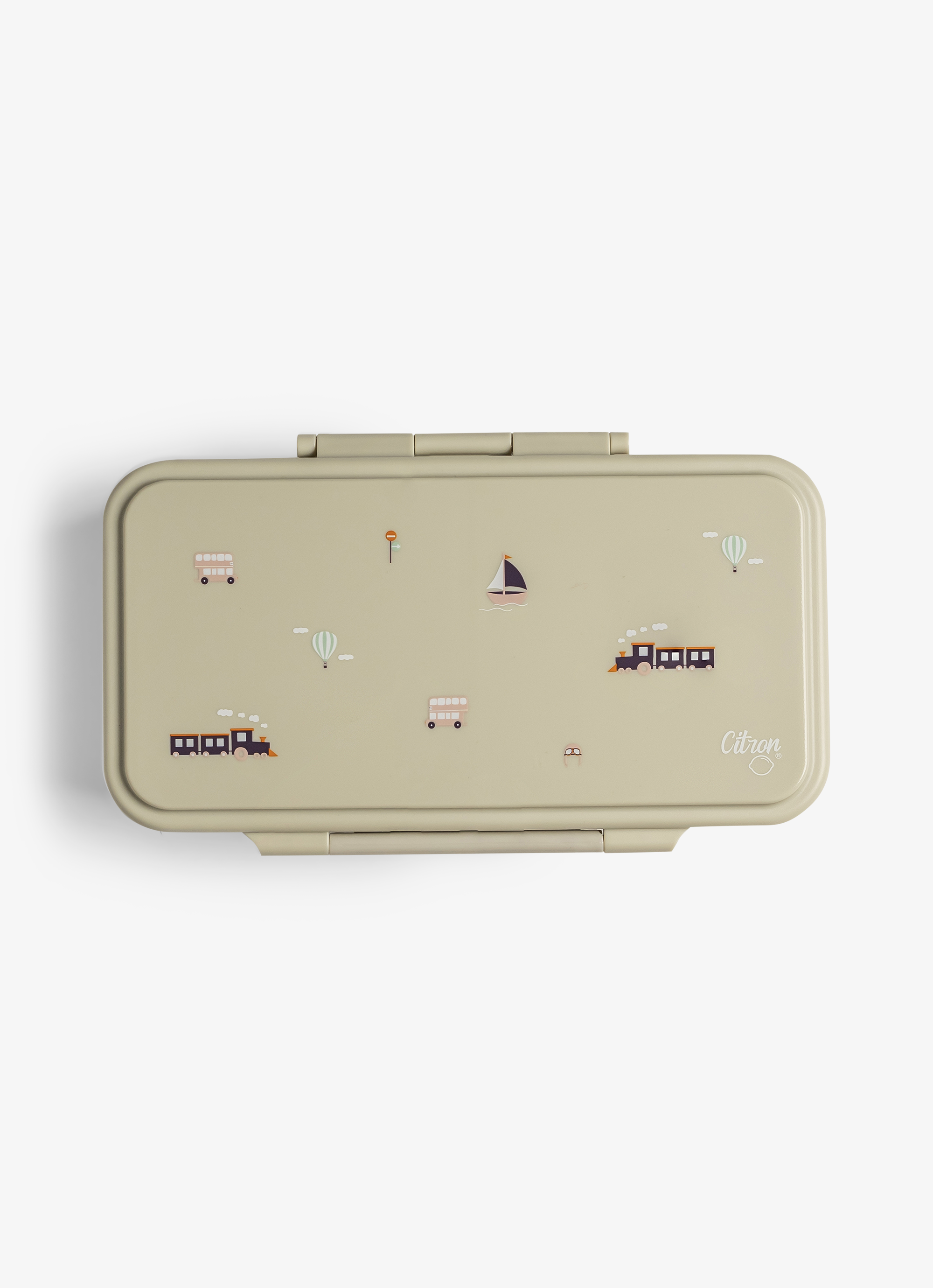 Citron Rectangle Lunchbox - Vehicles - Laadlee