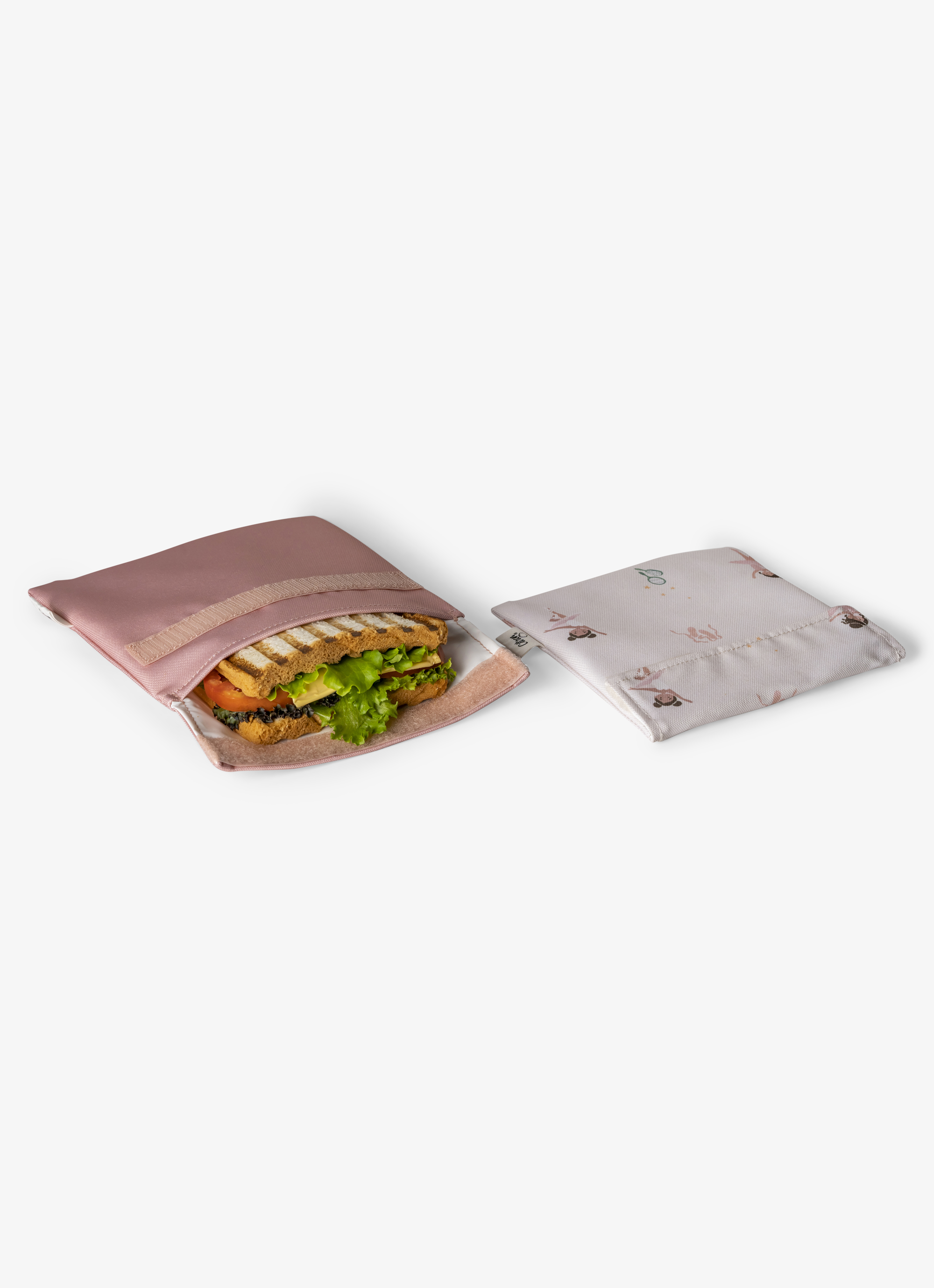 Citron Reusable Sandwich Bag Set of 2 - Ballerina/Blush Pink - Laadlee