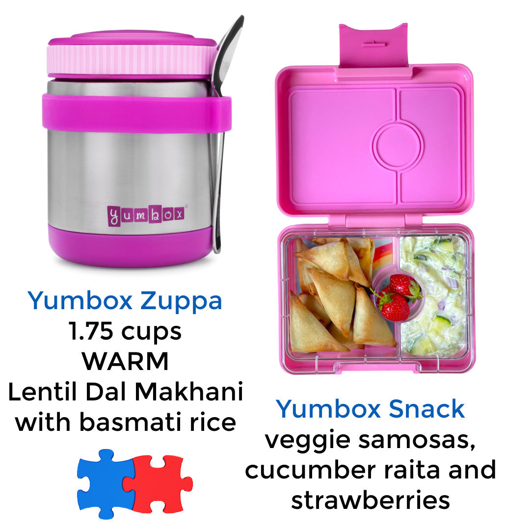 Yumbox 3 Compartment Rainbow Lunch Box - Fifi Pink - Laadlee