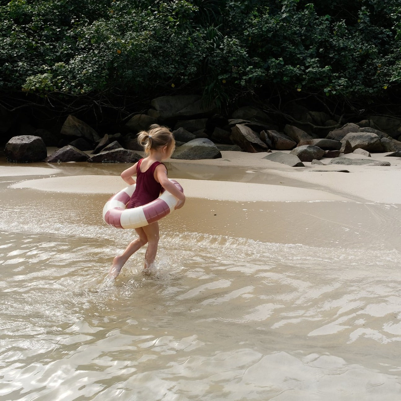 Petites Pommes 60cm Anna Swim Ring Dark Rose - Laadlee