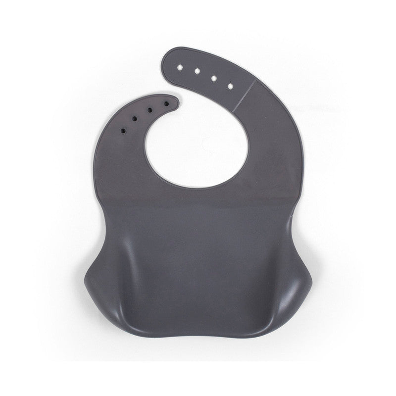 Filibabba Silicone Bib - Stone Grey - Laadlee