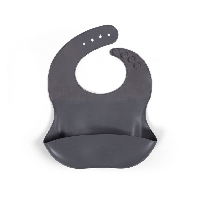 Filibabba Silicone Bib - Stone Grey - Laadlee