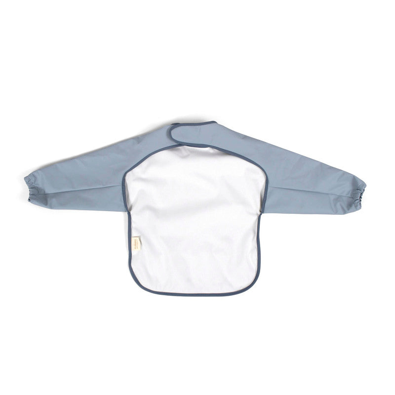 Filibabba Bib with Sleeves - Muddly Blue / Powder Blue - Laadlee