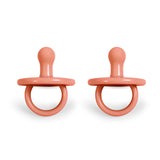 Filibabba Silicone Pacifiers - 0M - 3Y, Coral, Pack of 2 - Laadlee