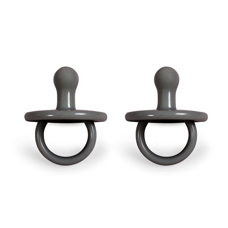 Filibabba Silicone Pacifiers - 0M - 3Y, Stone Grey, Pack of 2 - Laadlee