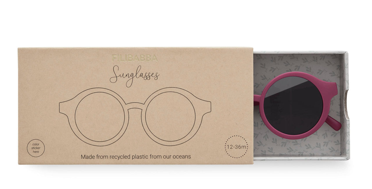 Filibabba Kids Sunglasses in Recycled Plastic - Fuchsia - Laadlee