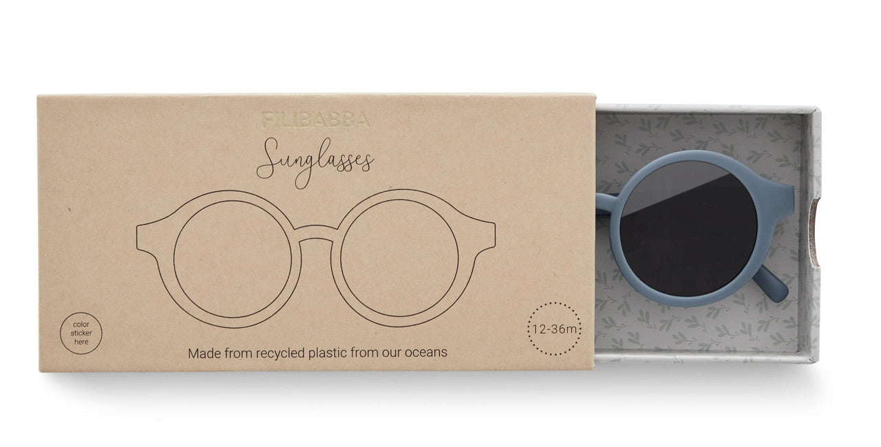 Filibabba Kids Sunglasses in Recycled Plastic - Warm Blue - Laadlee