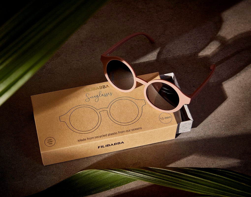 Filibabba Kids Sunglasses in Recycled Plastic - Vintage Rose - Laadlee