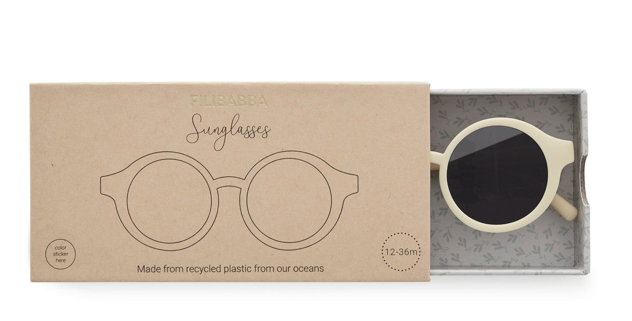 Filibabba Kids Sunglasses in Recycled Plastic - Pale Banana - Laadlee