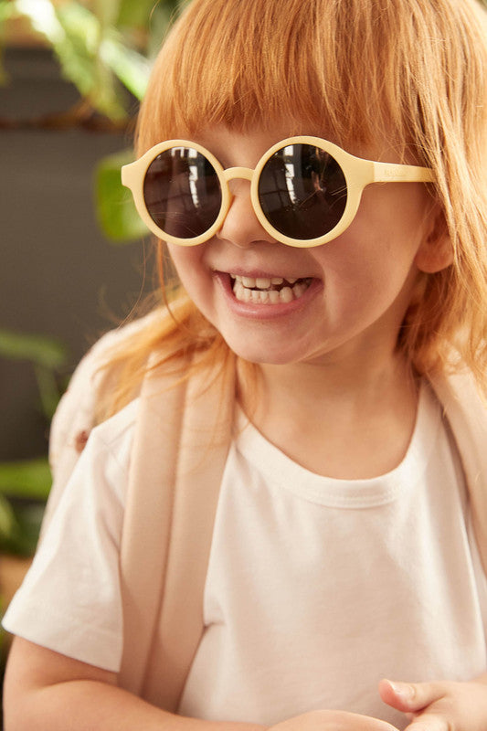 Filibabba Kids Sunglasses in Recycled Plastic - Pale Banana - Laadlee