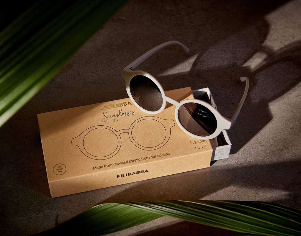 Filibabba Kids Sunglasses in Recycled Plastic - Grey - Laadlee