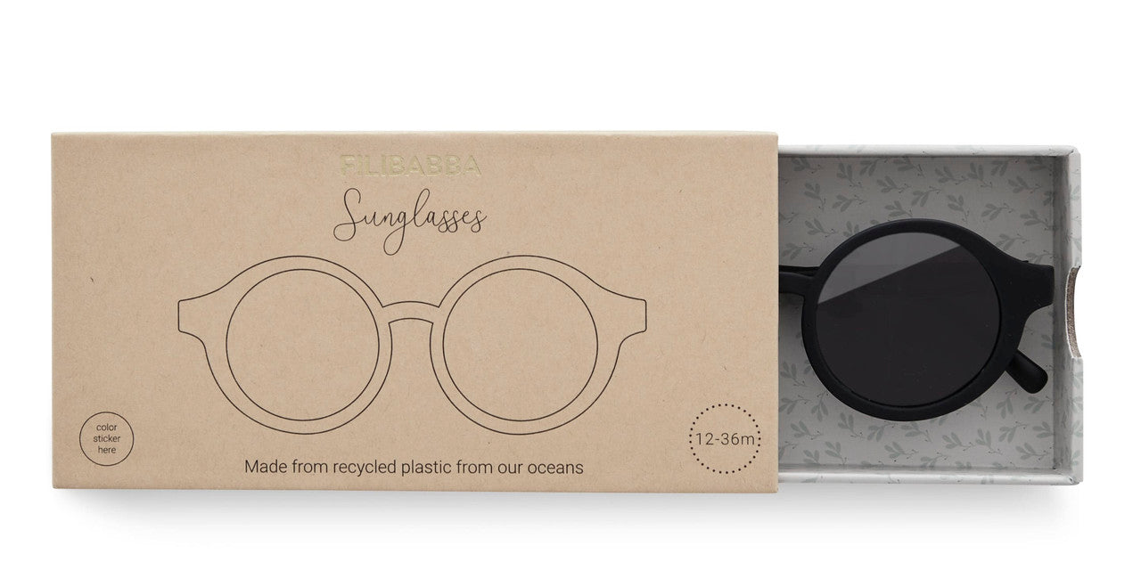 Filibabba Kids Sunglasses in Recycled Plastic - Black - Laadlee