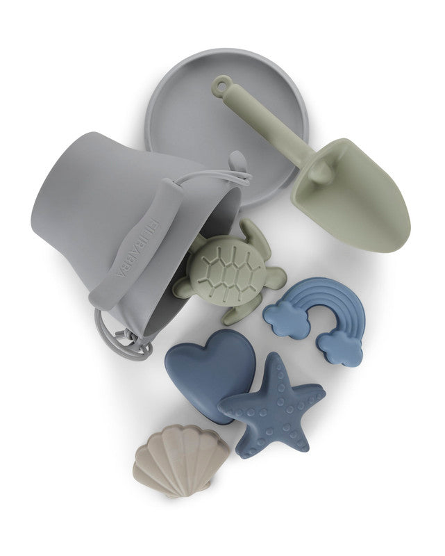 Filibabba Silicone Beach Set - Blue - Laadlee