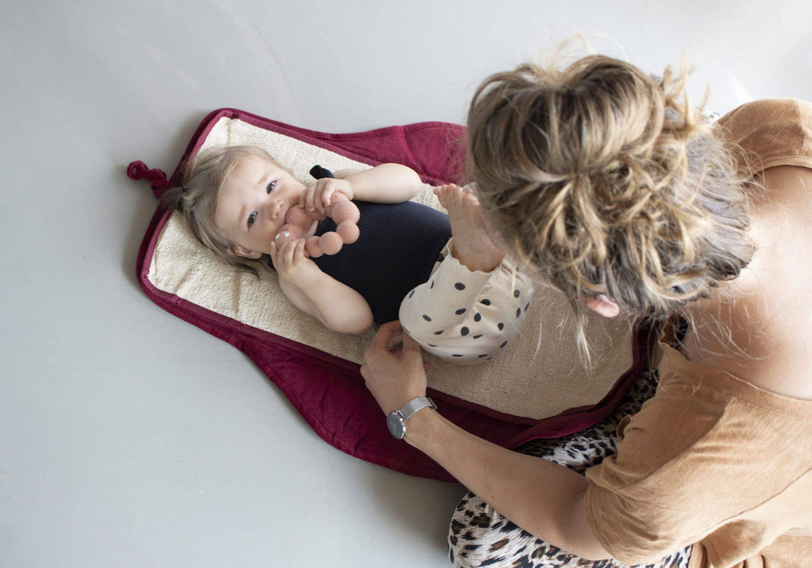 Filibabba Changing Pad - Corduroy Deeply Red - Laadlee