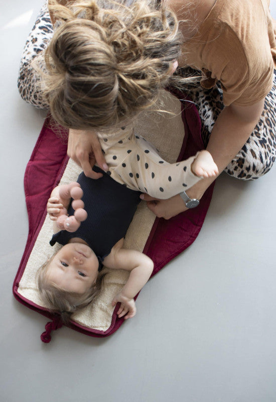 Filibabba Changing Pad - Corduroy Deeply Red - Laadlee