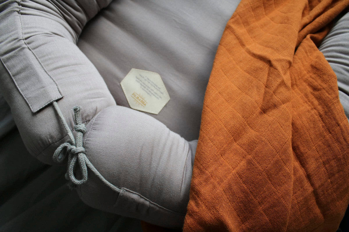 Filibabba Babynest - Premium Kapok Grey - Laadlee