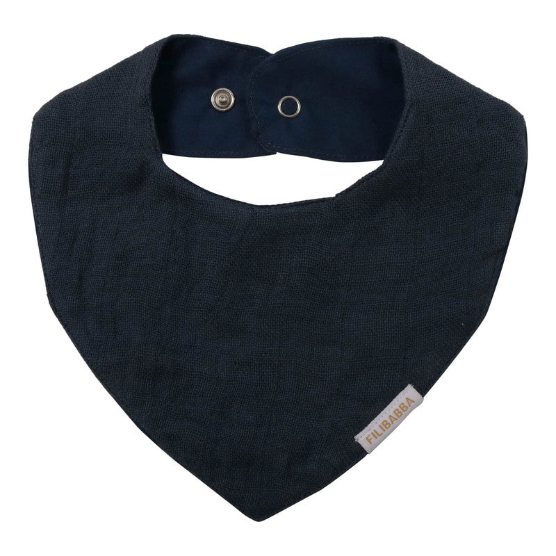 Filibabba Muslin Bib - Dark Blue - Laadlee