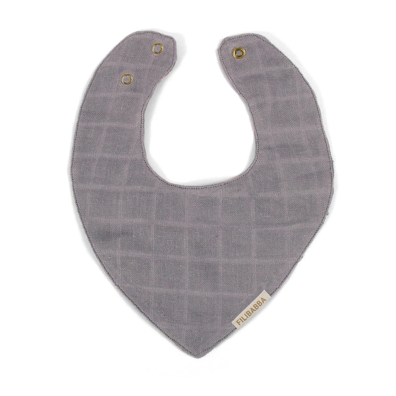 Filibabba Bib Muslin - Grey - Laadlee