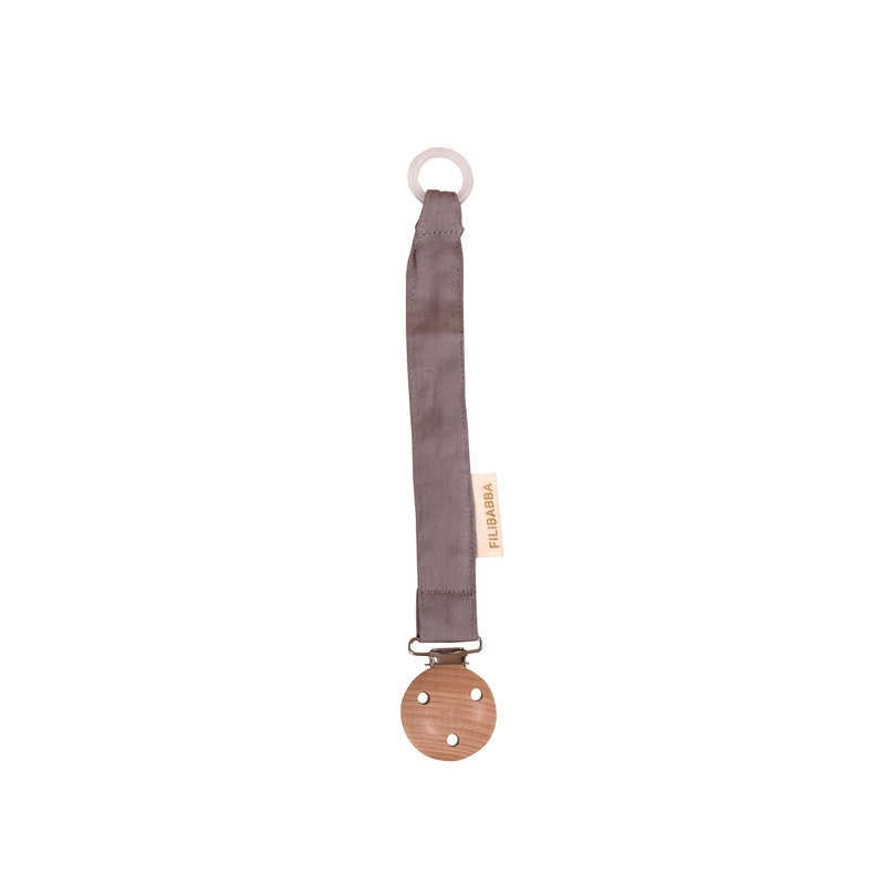 Filibabba Pacifier Holder Dark Grey - Laadlee