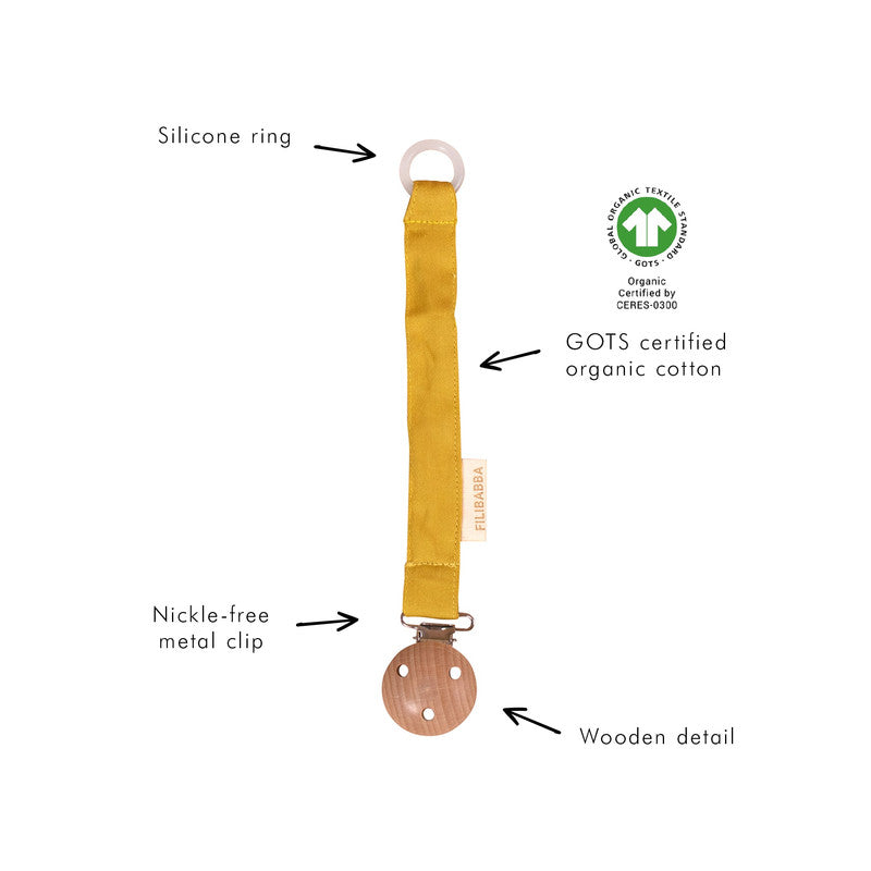 Filibabba Pacifier Holder Lemon - Laadlee
