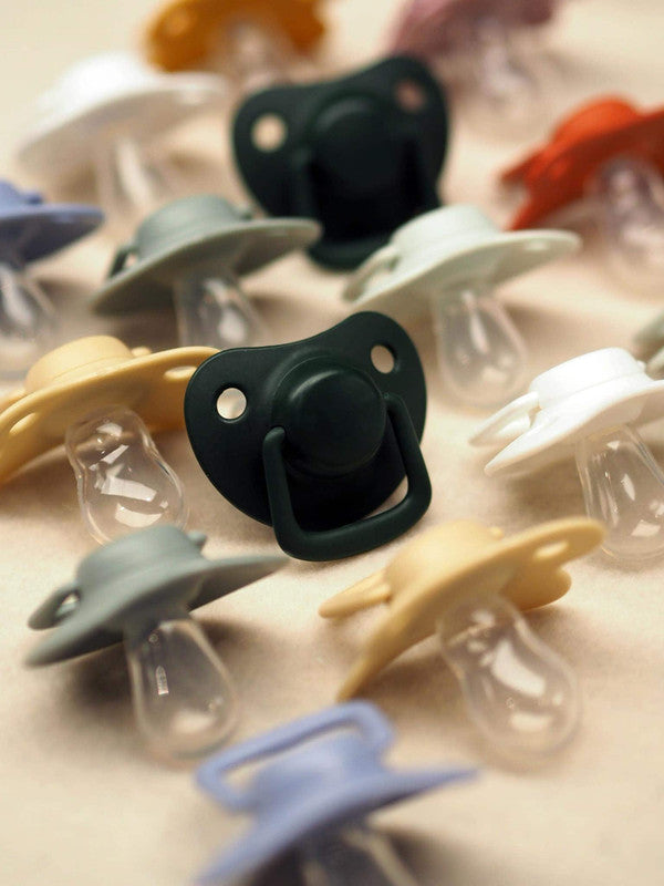 Filibabba Silicone Pacifiers - 0M - 6M, Dark Green, Pack of 2 - Laadlee