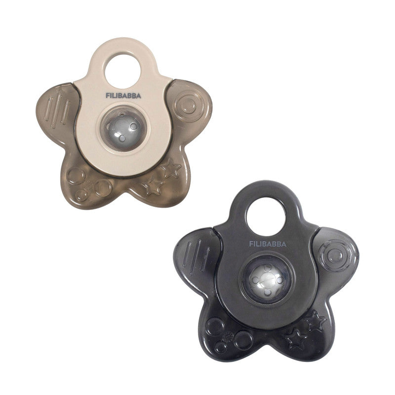 Filibabba Teether Cooling Star - Grey Mix (Pack of 2) - Laadlee
