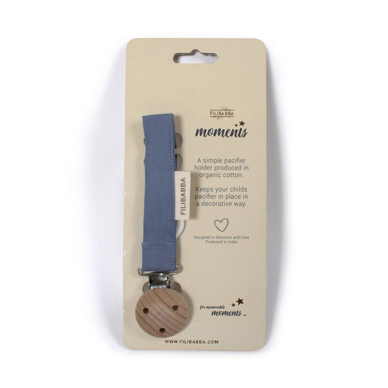Filibabba Pacifier Holder Muddly Blue - Laadlee